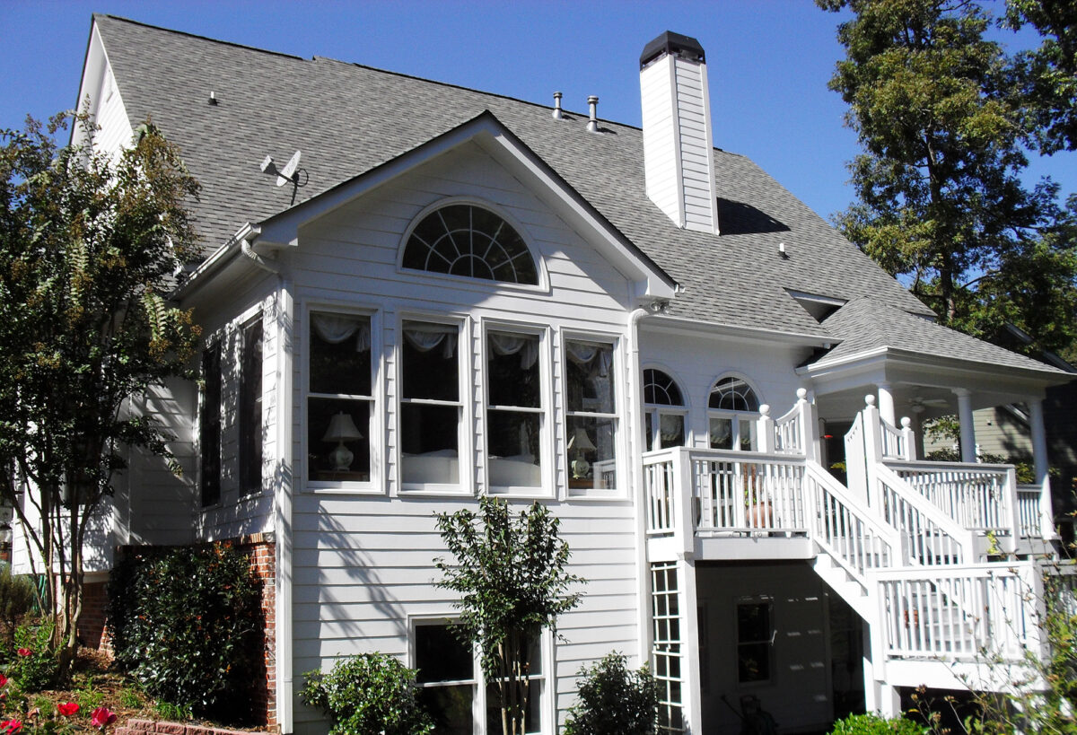 Rear view of house